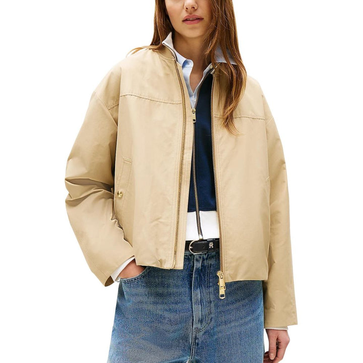 Tommy Hilfiger Bomber Jackets - Beige Cotton