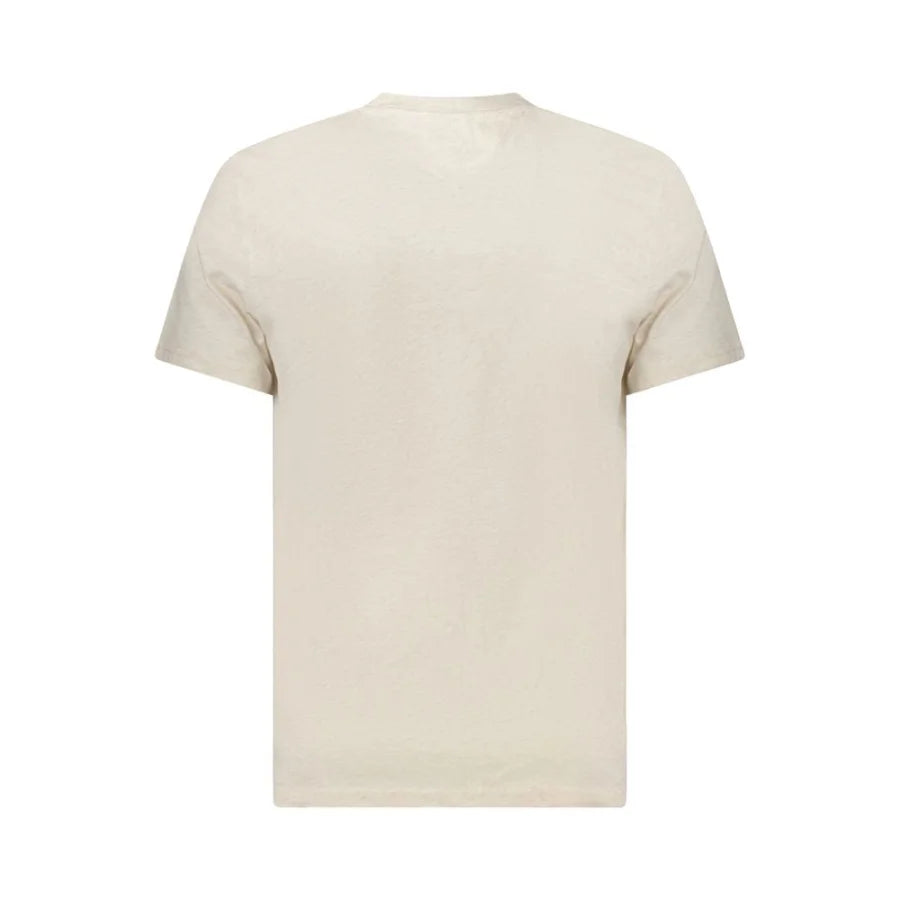 Tommy Hilfiger Beige Cotton Men T-Shirt