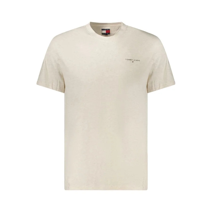 Tommy Hilfiger Beige Cotton Men T-Shirt