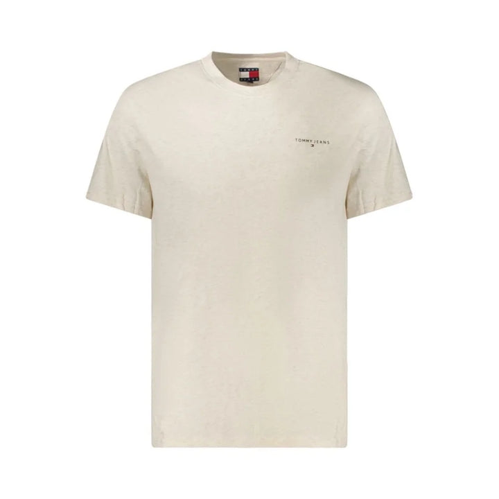 Tommy Hilfiger Beige Cotton Men T-Shirt
