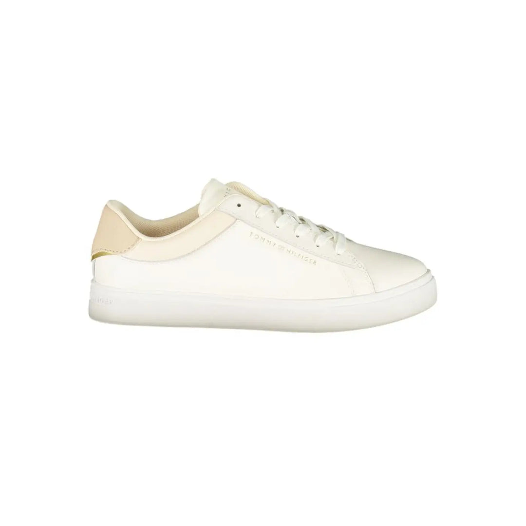 Tommy Hilfiger Beige Polyurethane Women Sneaker