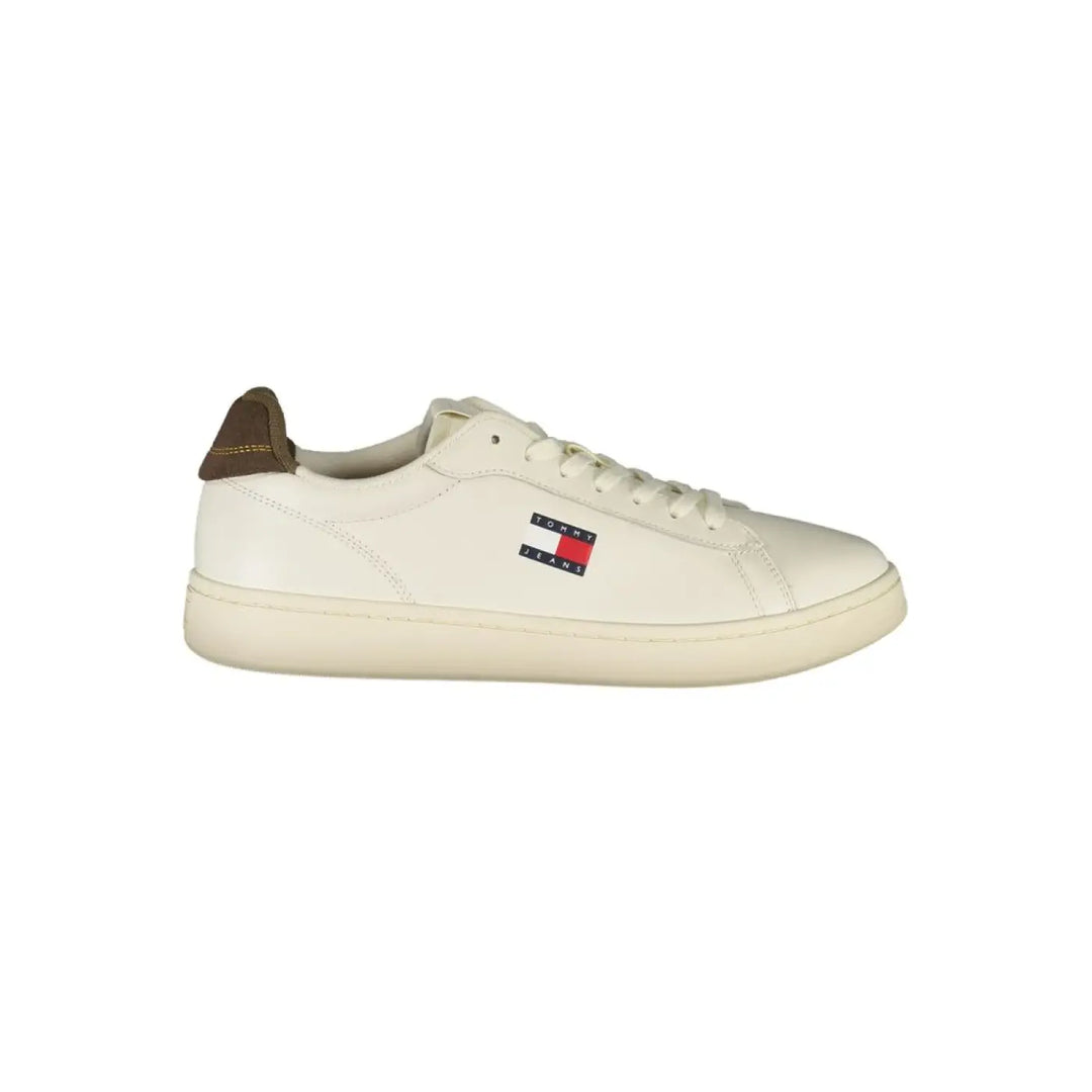 Tommy Hilfiger Bianco Polyurethane Men Sneaker