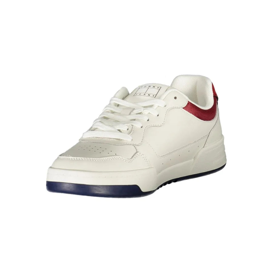 Tommy Hilfiger Bianco Polyurethane Men’s Sneaker