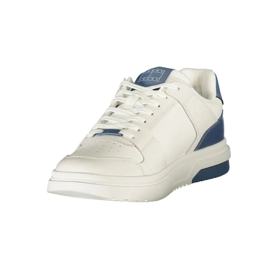 Tommy Hilfiger Bianco Polyurethane Men’s Sneaker