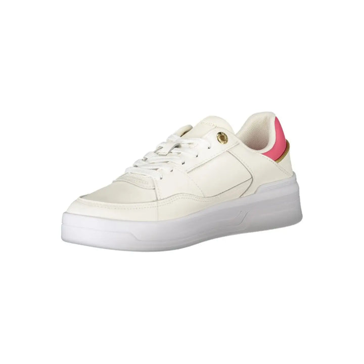 Tommy Hilfiger Bianco Polyurethane Women Sneaker