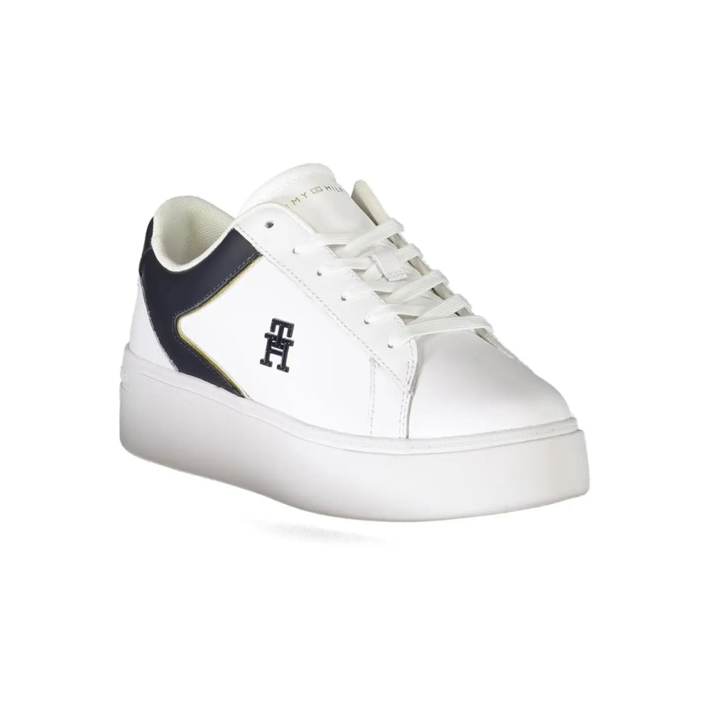 Tommy Hilfiger Bianco Polyurethane Women Sneaker