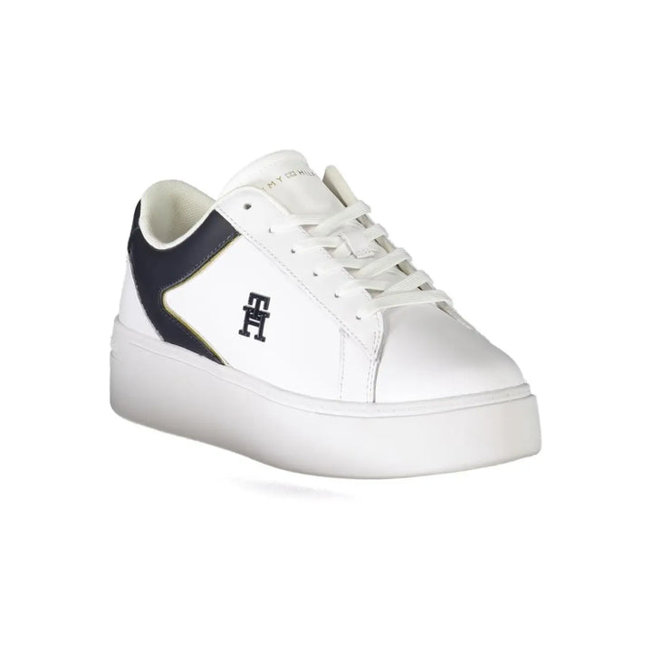 Tommy Hilfiger Bianco Polyurethane Women Sneaker