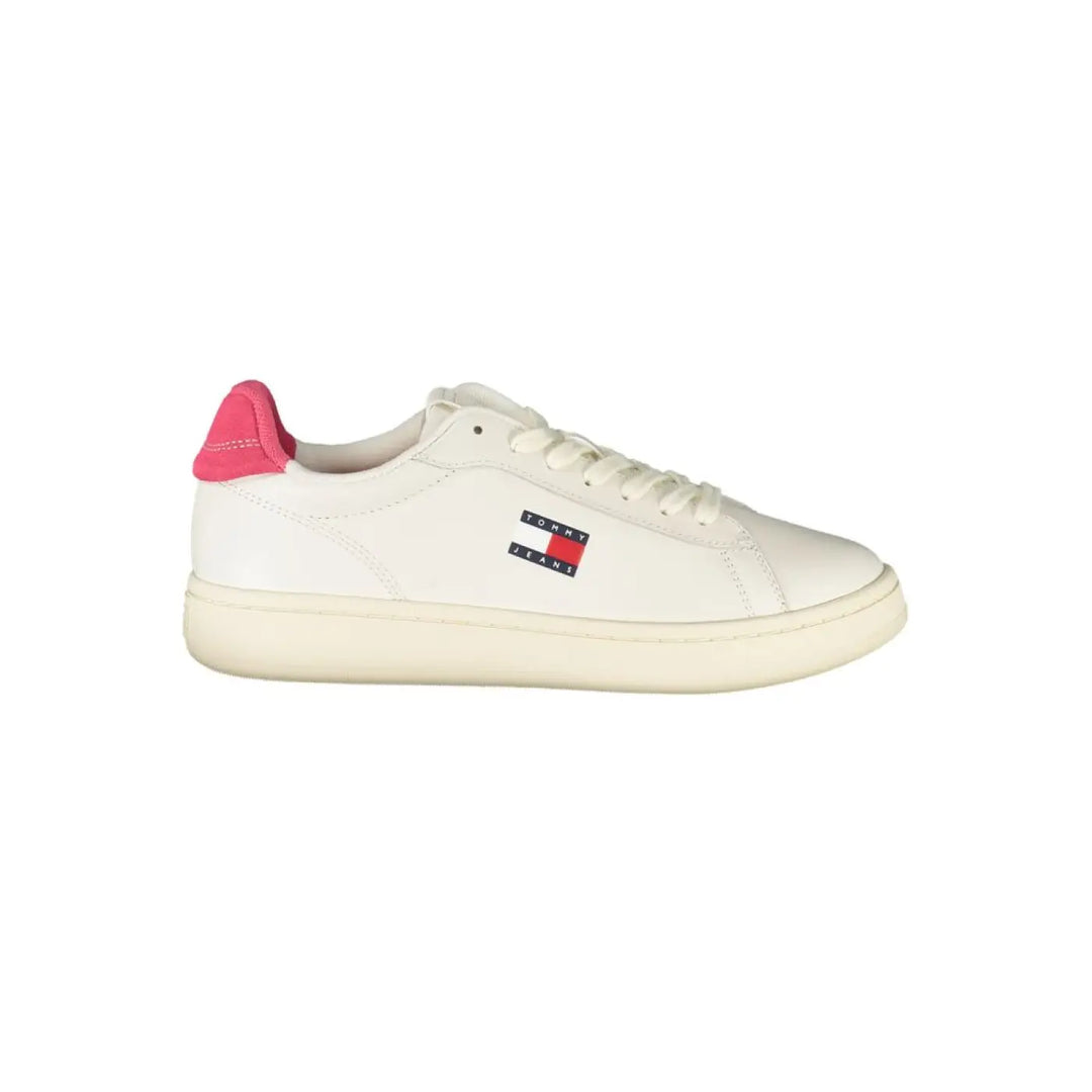 Tommy Hilfiger Bianco Polyurethane Women Sneaker