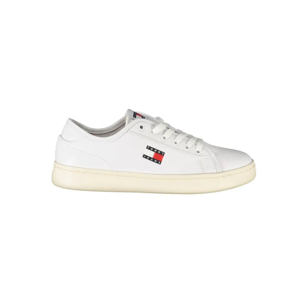 Tommy Hilfiger Bianco Polyurethane Women Sneaker