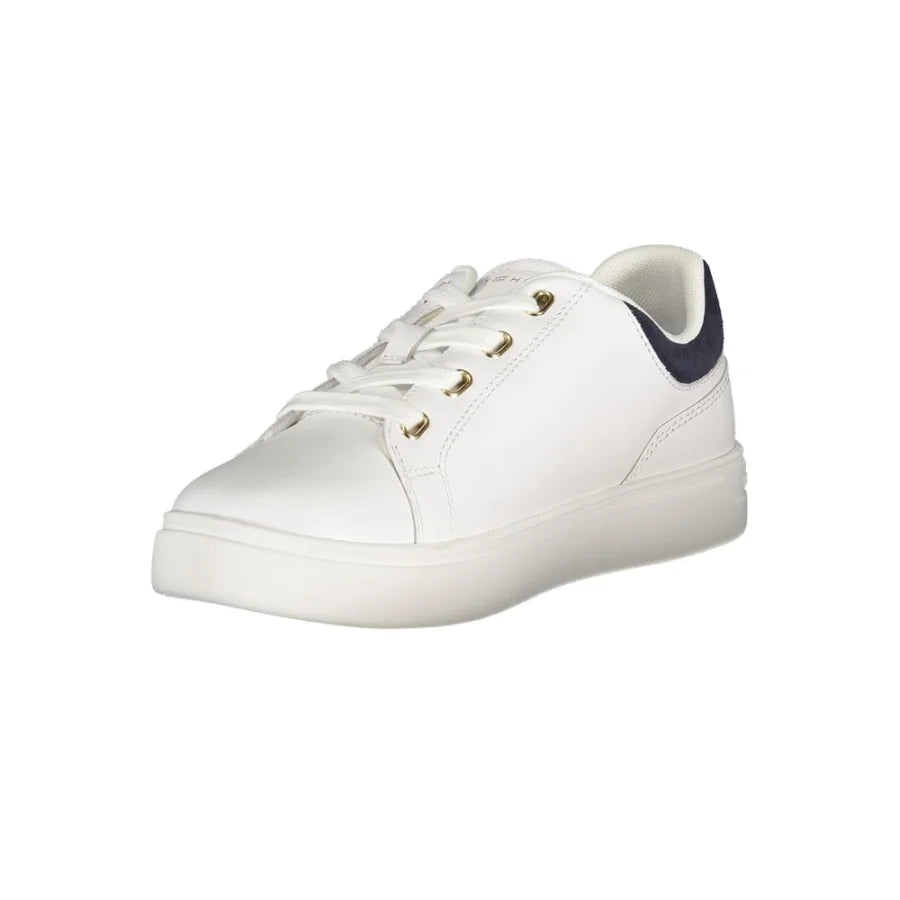 Tommy Hilfiger Bianco Polyurethane Women Sneaker