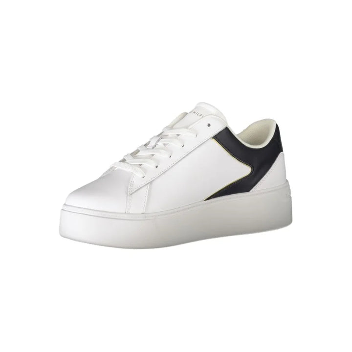 Tommy Hilfiger Bianco Polyurethane Women Sneaker