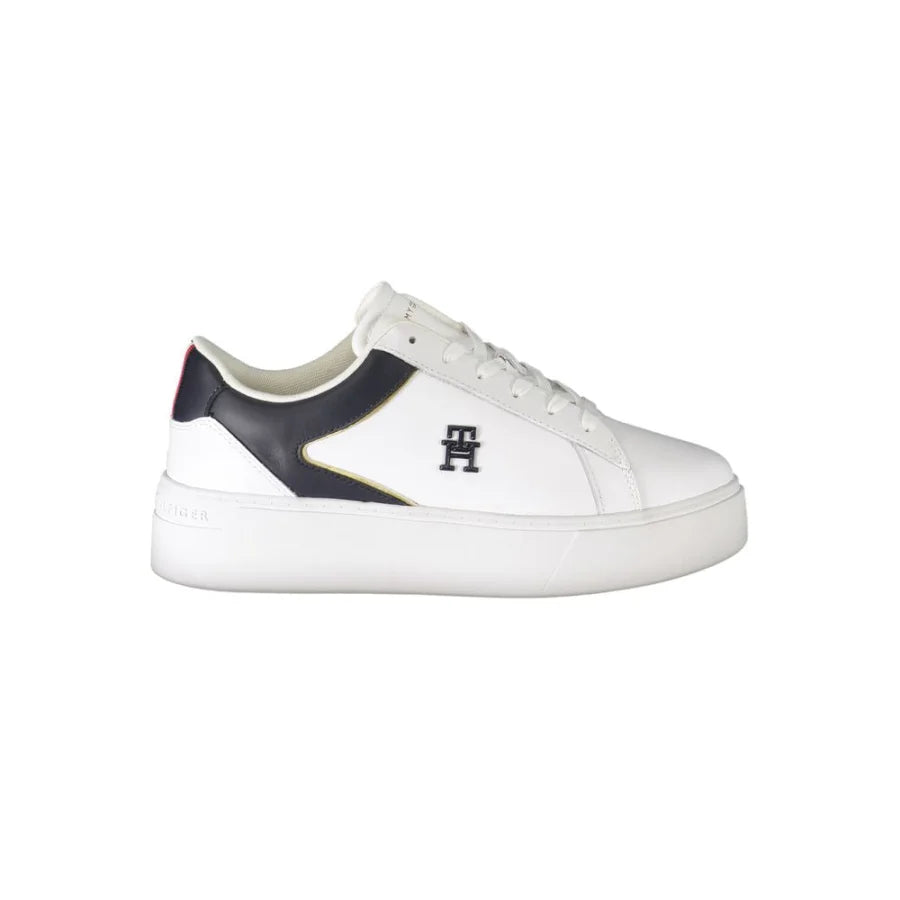 Tommy Hilfiger Bianco Polyurethane Women Sneaker