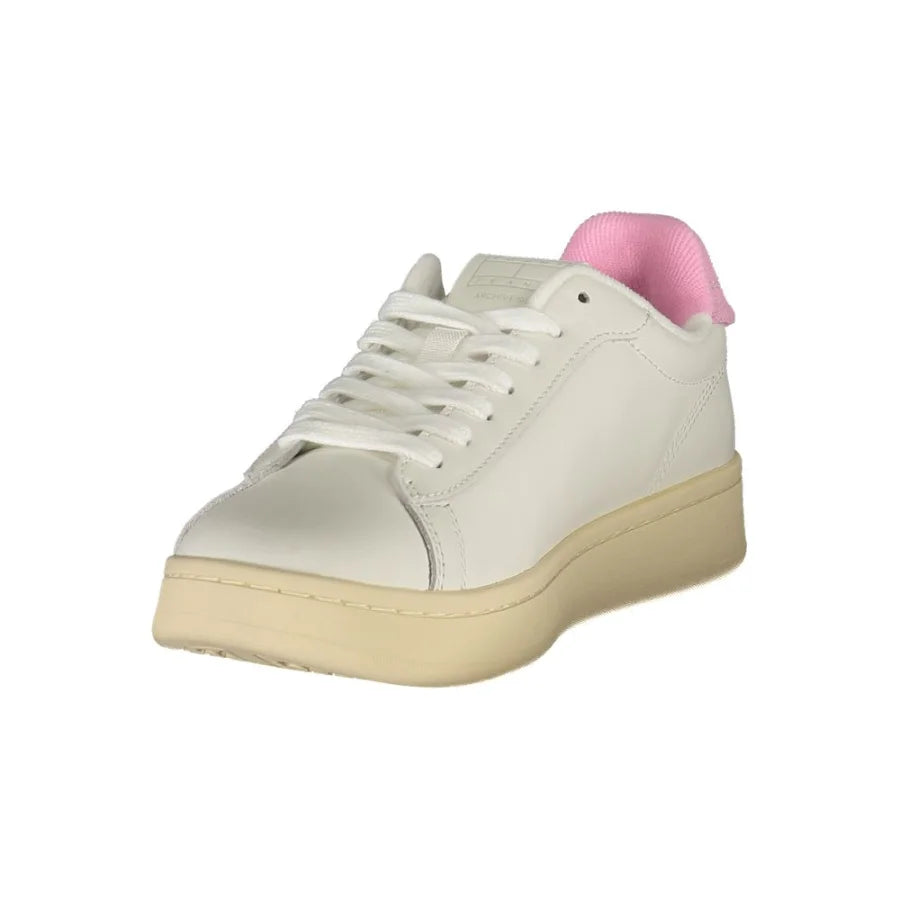 Tommy Hilfiger Bianco Polyurethane Women Sneaker