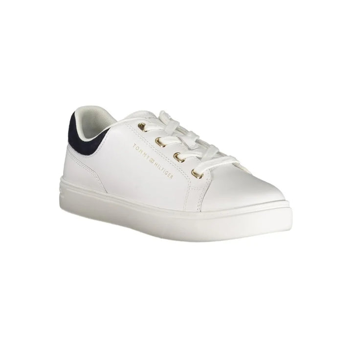 Tommy Hilfiger Bianco Polyurethane Women Sneaker