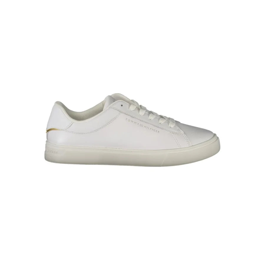 Tommy Hilfiger Bianco Polyurethane Women Sneaker