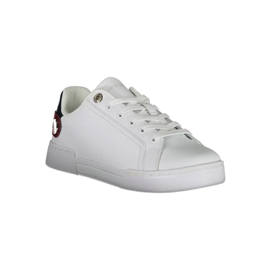 Tommy Hilfiger Bianco Polyurethane Women Sneaker