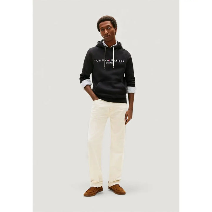 Tommy Hilfiger Black Cotton Hoodie