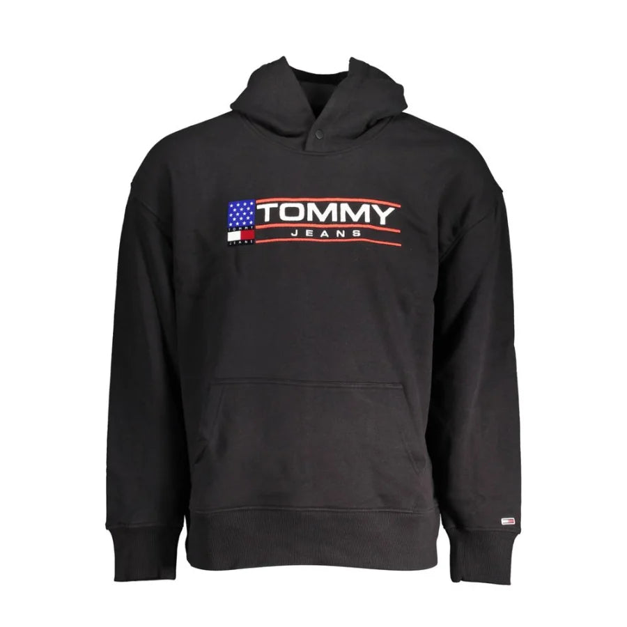 Tommy Hilfiger Black Cotton Men Sweater