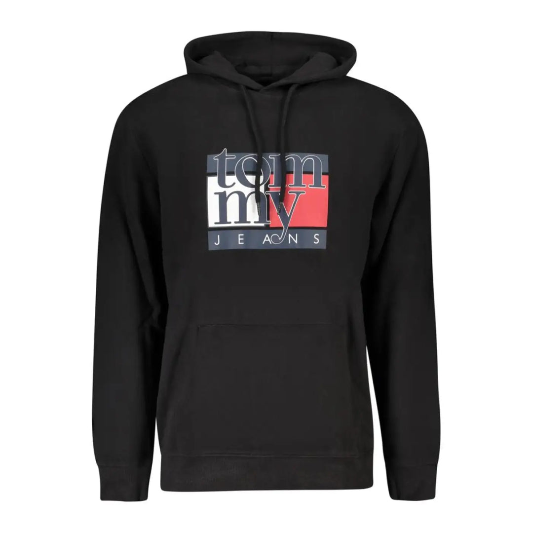 Tommy Hilfiger Black Cotton Men Sweatshirt