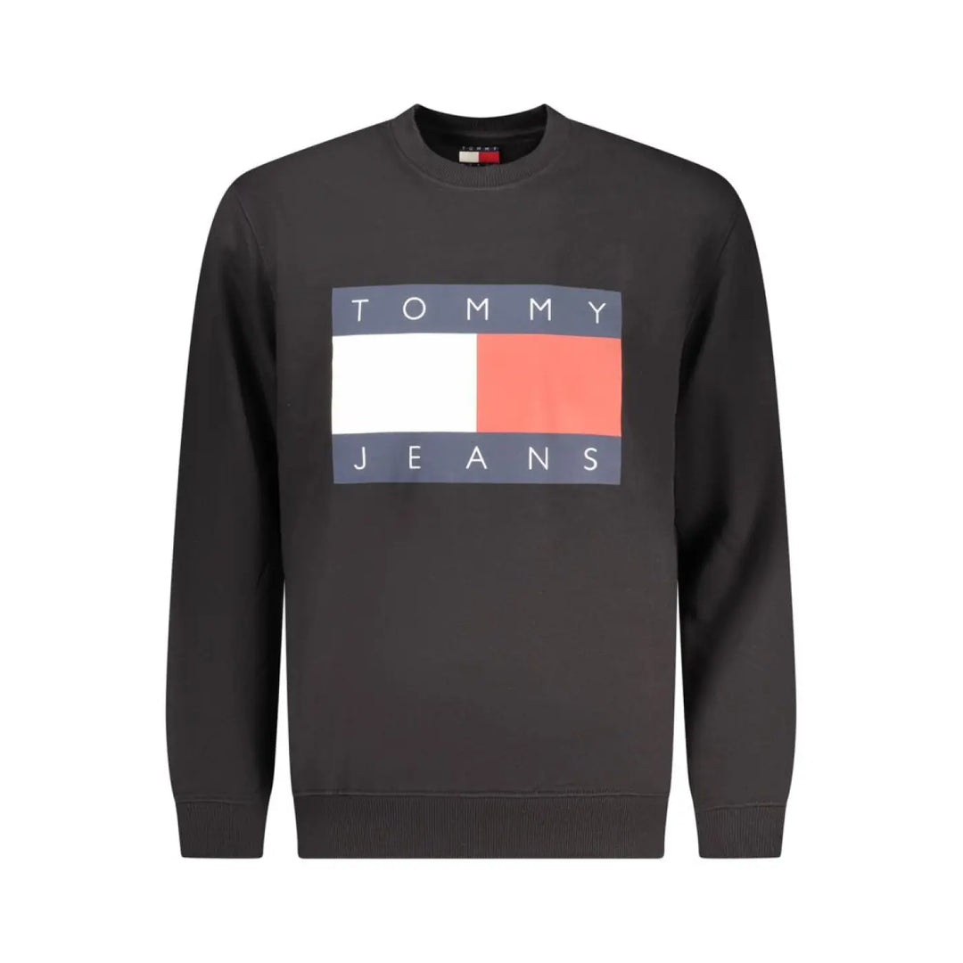 Tommy Hilfiger Black Cotton Men Sweatshirt