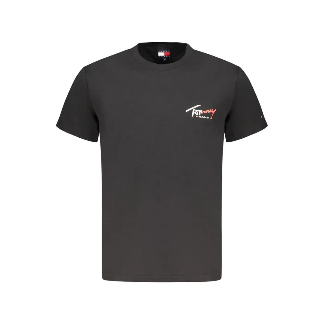 Tommy Hilfiger Black Cotton Men T-shirt