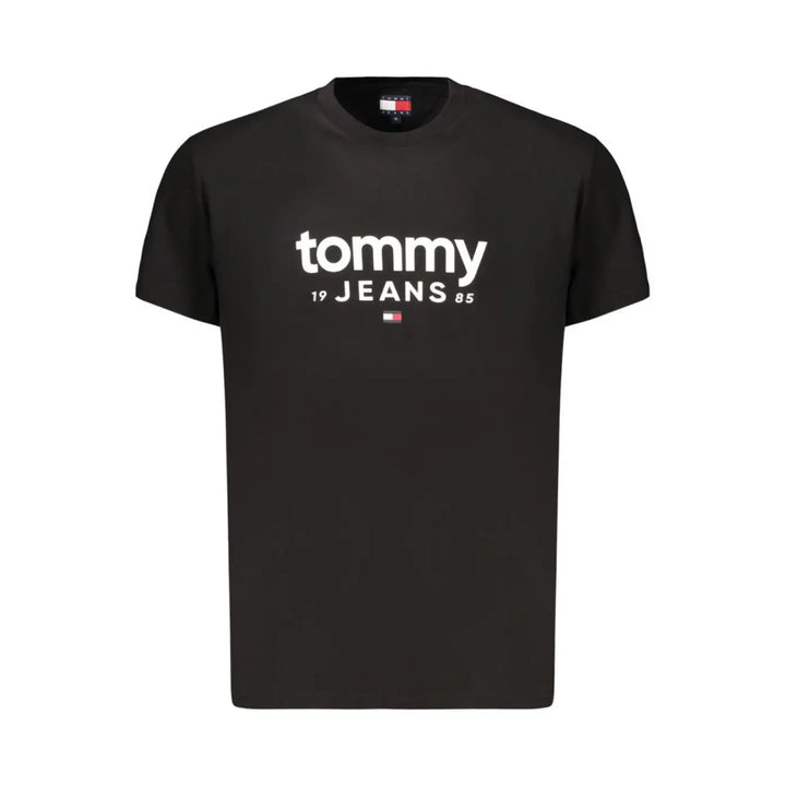 Tommy Hilfiger Black Cotton Mens T-shirt