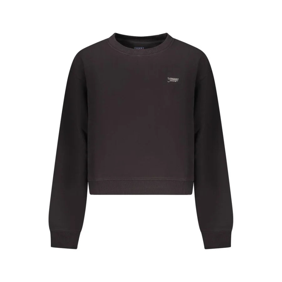 Tommy Hilfiger Black Cotton Women Sweatshirt