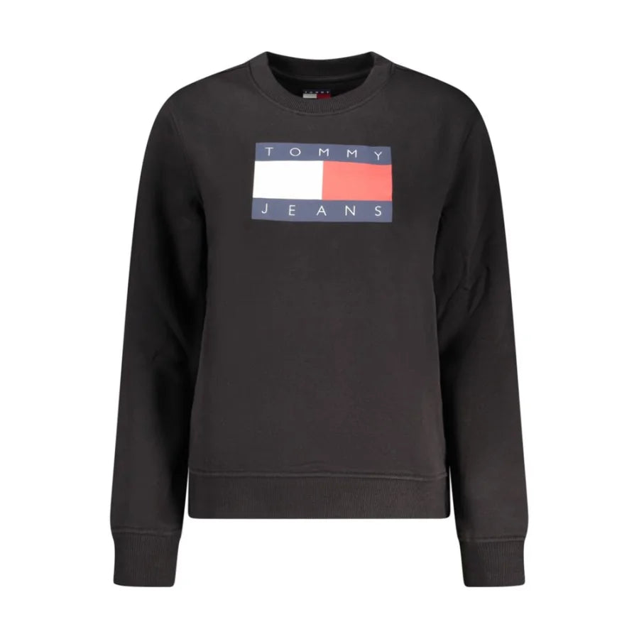 Tommy Hilfiger Black Cotton Women Sweatshirt