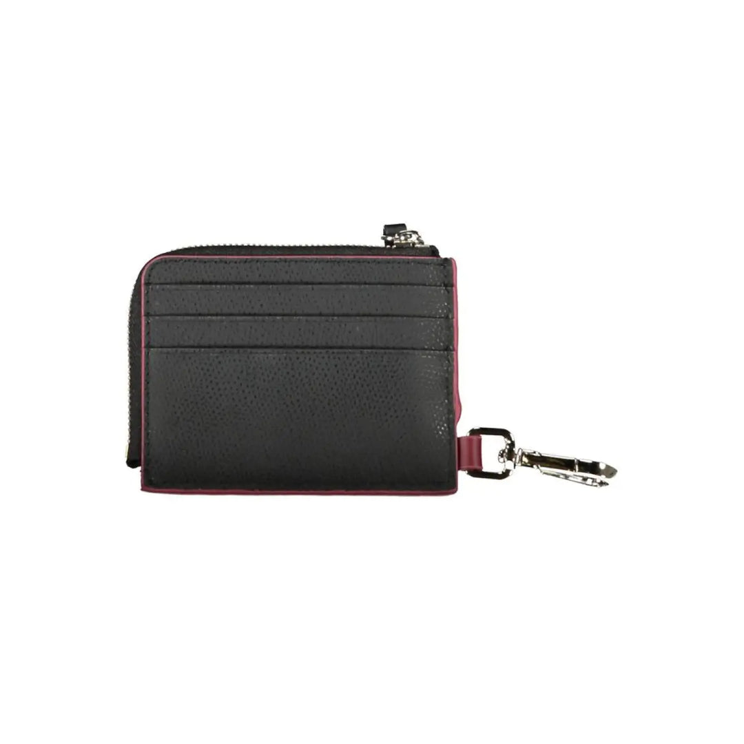 Tommy Hilfiger Black Leather Men Wallet Holder