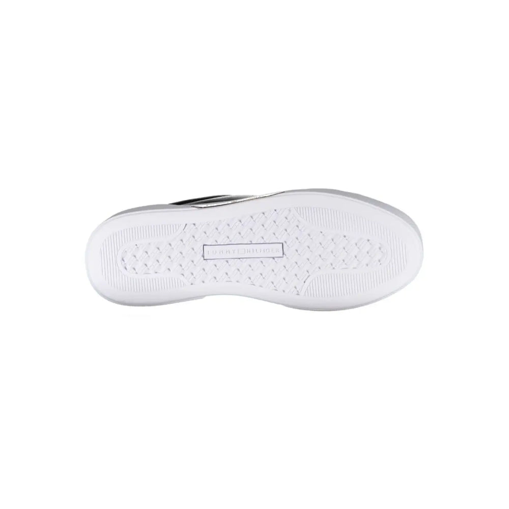 Tommy Hilfiger Black Leather Women Sneaker