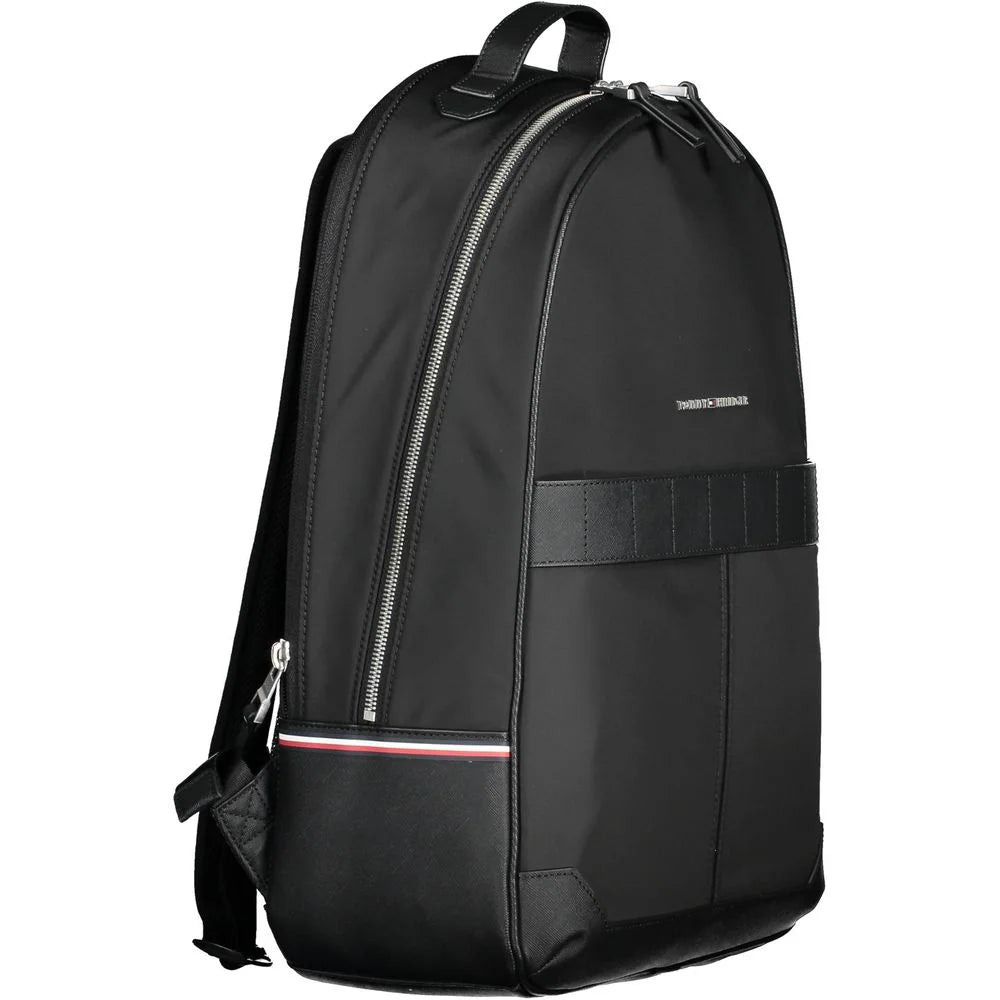 Tommy Hilfiger Black Polyester Backpack