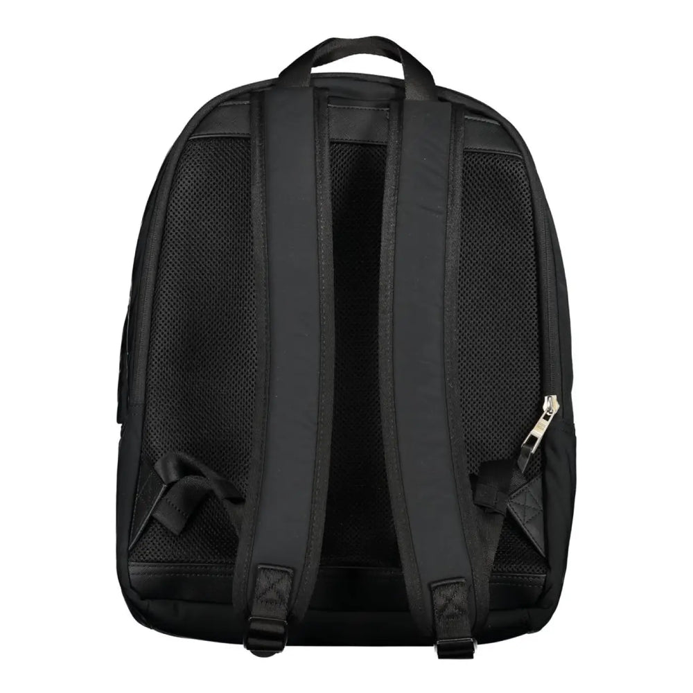 Tommy Hilfiger Black Polyester Men Backpack
