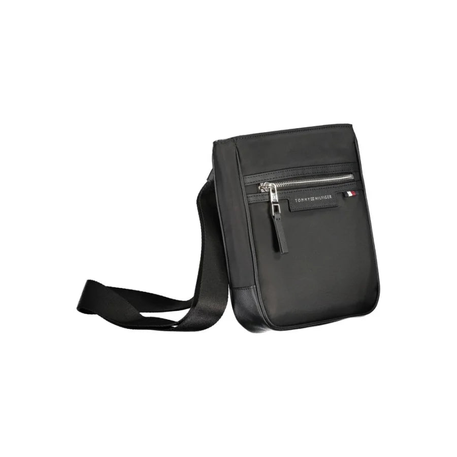 Tommy Hilfiger Black Polyester Men Shoulder Bag
