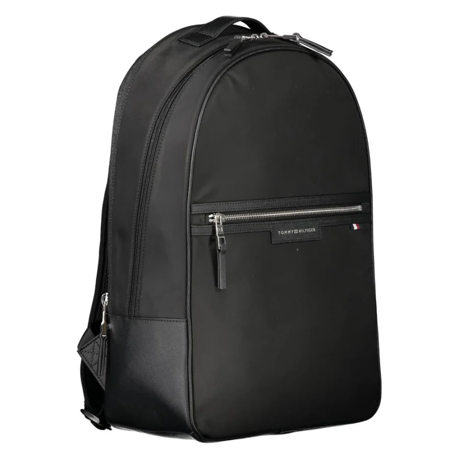 Tommy Hilfiger Black Polyester Men’s Backpack
