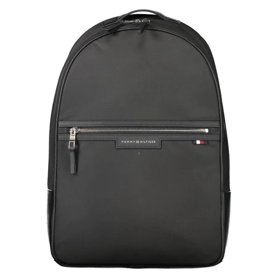 Tommy Hilfiger Black Polyester Men’s Backpack