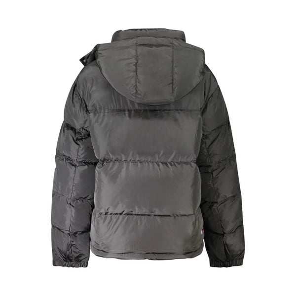 Tommy Hilfiger ’Black Polyester Women Jacket with Removable Hood’