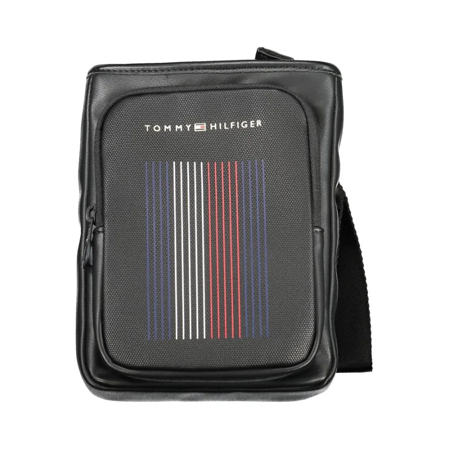 Tommy Hilfiger Black Polyurethane Men Shoulder Bag
