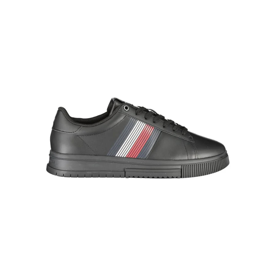 Tommy Hilfiger Black Polyurethane Men Sneaker