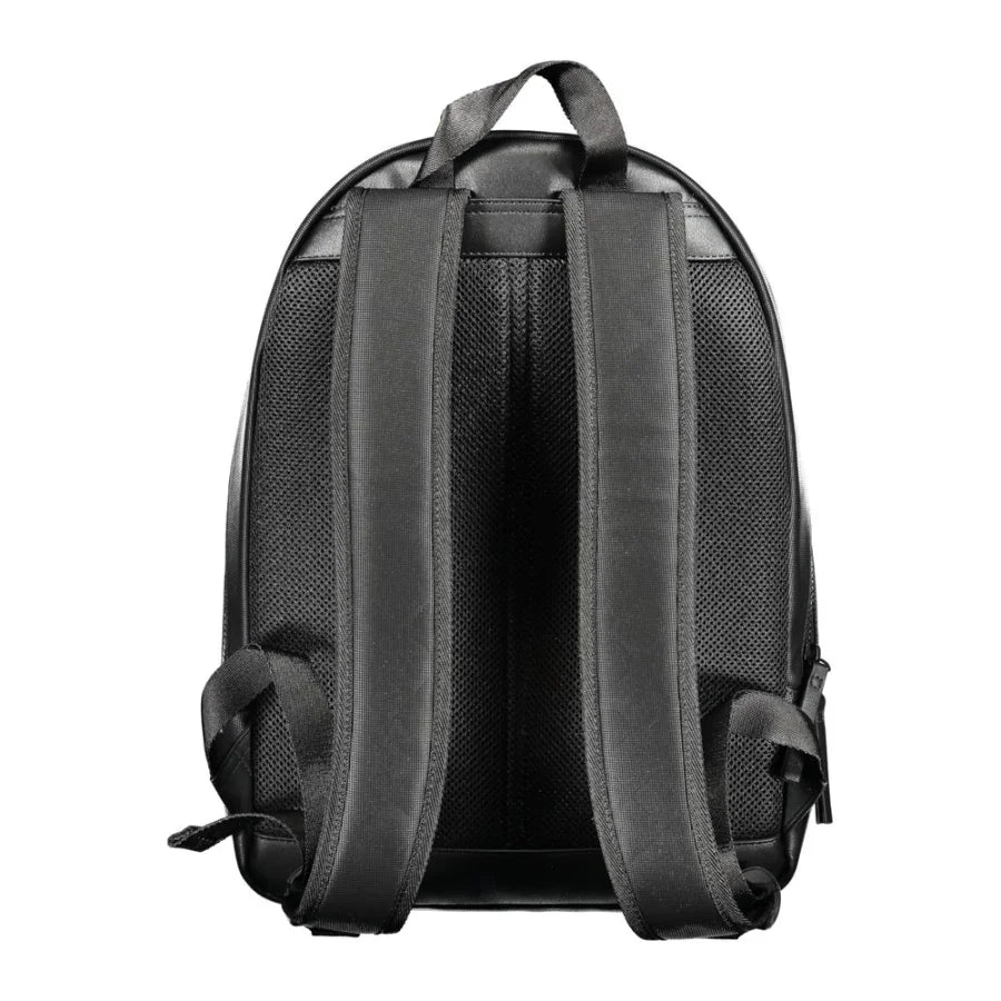 Tommy Hilfiger Black Polyurethane Men’s Backpack