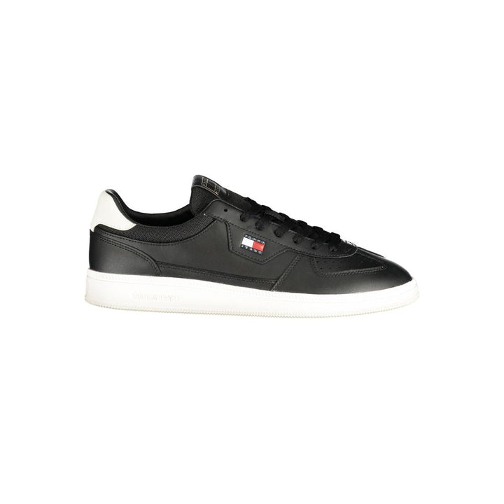 Tommy Hilfiger Black Polyurethane Men’s Sneaker