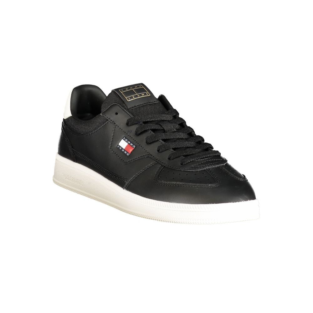Tommy Hilfiger Black Polyurethane Men’s Sneaker