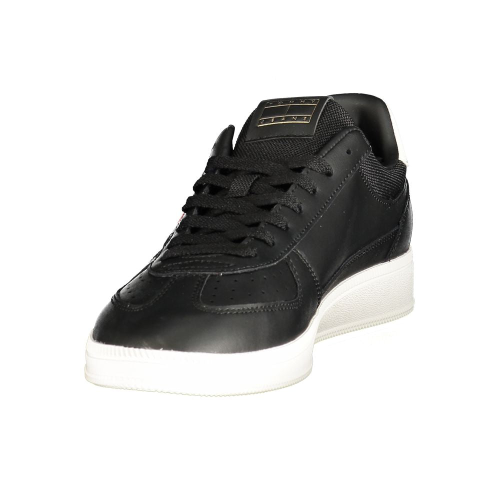 Tommy Hilfiger Black Polyurethane Men’s Sneaker