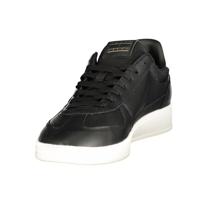 Tommy Hilfiger Black Polyurethane Men’s Sneaker