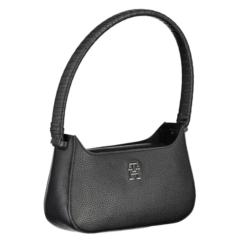 Tommy Hilfiger Black Polyurethane Women Handbag
