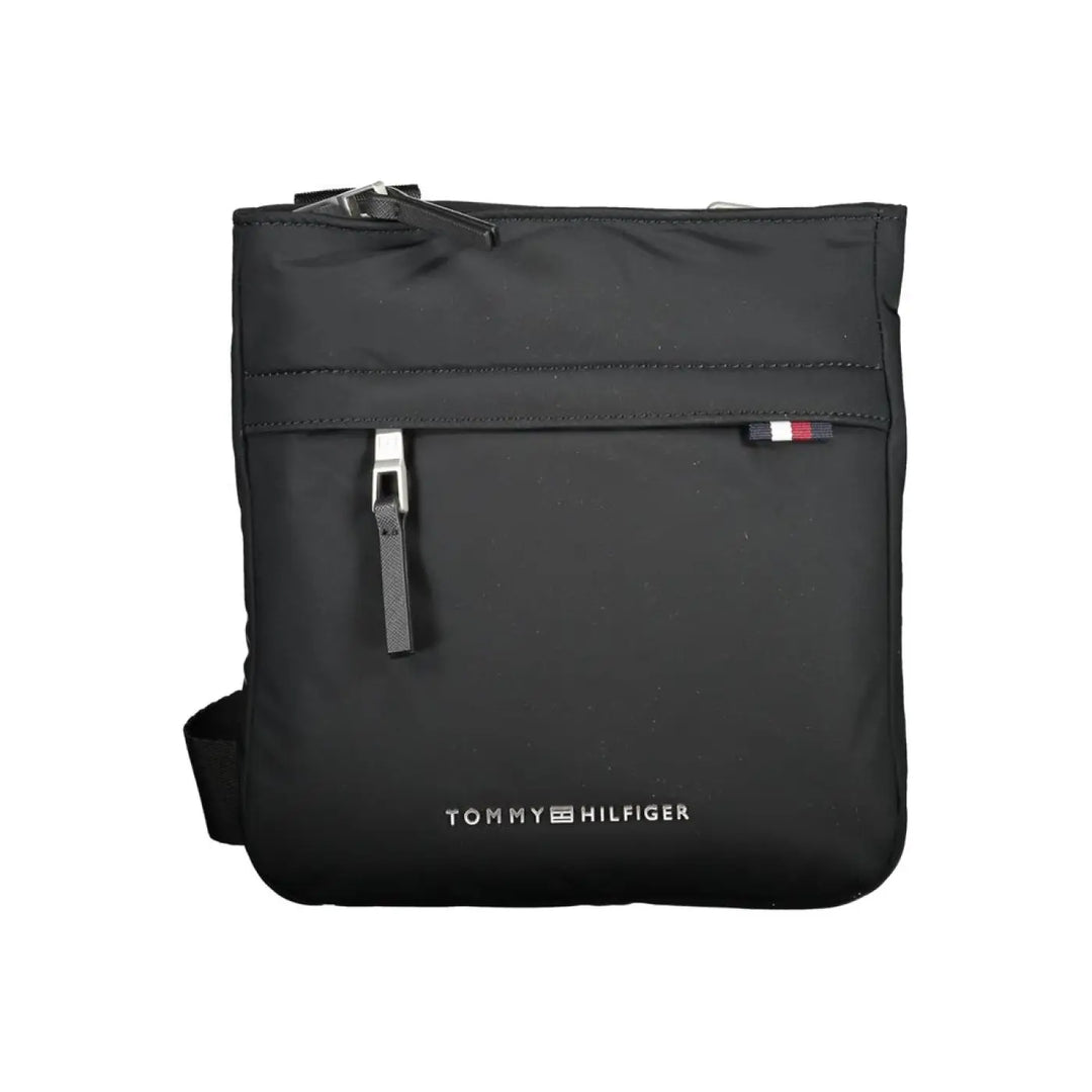 Tommy Hilfiger Black Polyurethane Women Shoulder Bag