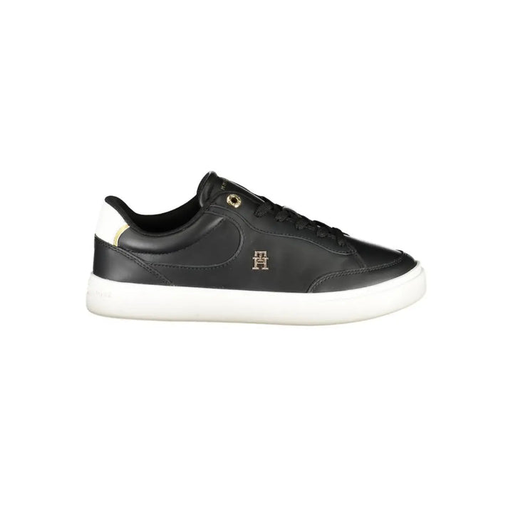 Tommy Hilfiger Black Polyurethane Women Sneaker