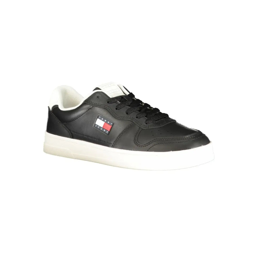 Tommy Hilfiger Black Polyurethane Women Sneaker