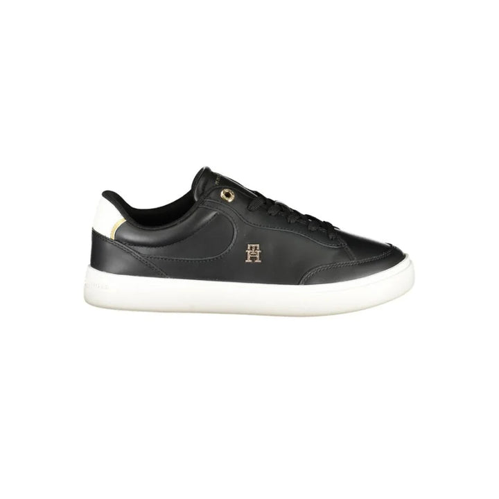 Tommy Hilfiger Black Polyurethane Women Sneaker