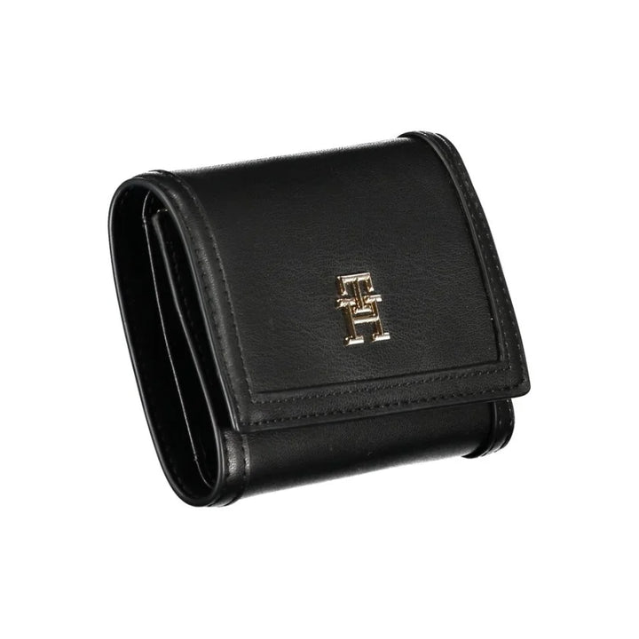 Tommy Hilfiger Black Polyurethane Women Wallet