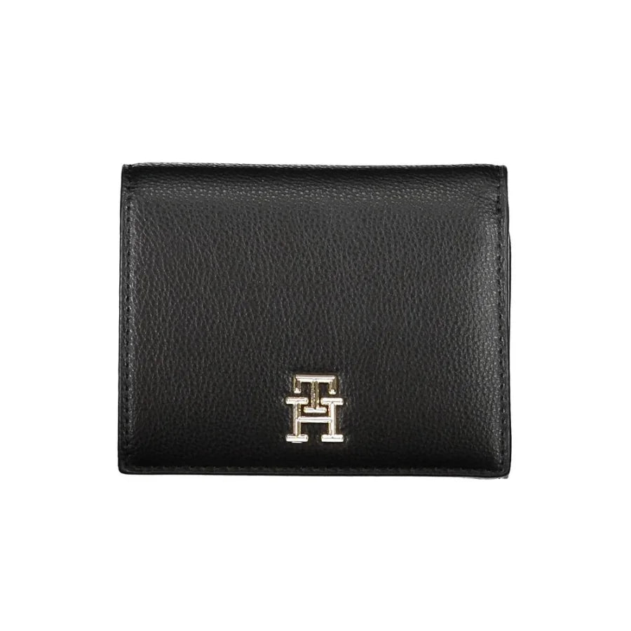 Tommy Hilfiger Black Polyurethane Women Wallet